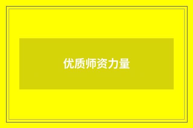 优质师资力量