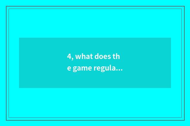 4, what does the game regulation of masses mahjong have?