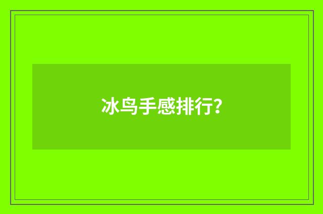 冰鸟手感排行?
