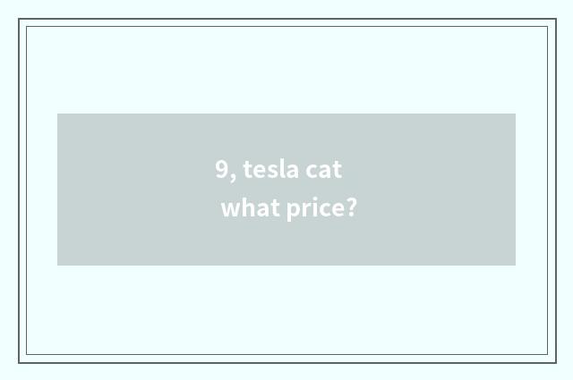 9, tesla cat what price?
