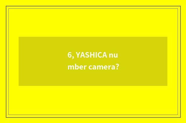 6, YASHICA number camera?