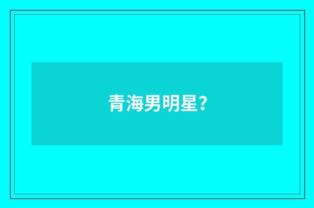 青海男明星?