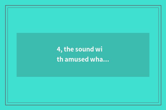 4, the sound with amused what dominates sport, do I install eminent?