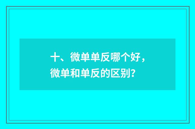 十、微单单反哪个好，微单和单反的区别？