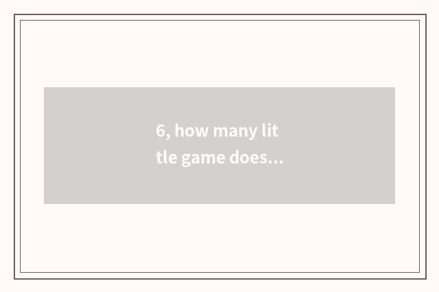 6, how many little game does 7k7k have?