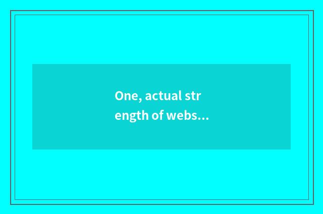 One, actual strength of website of which finance and economics is abundant? Webs