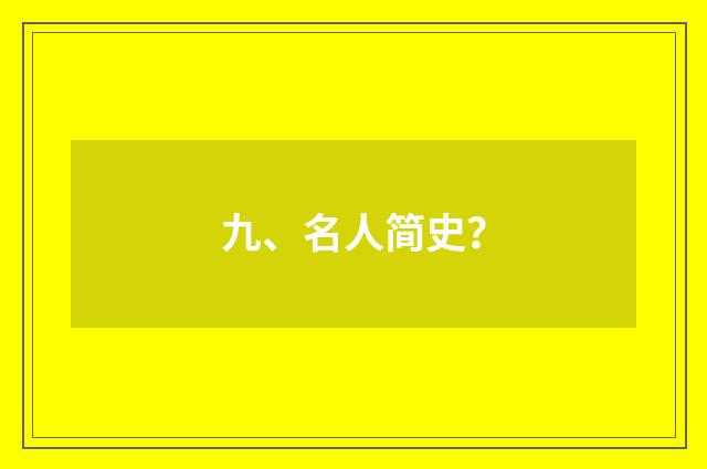九、名人简史?