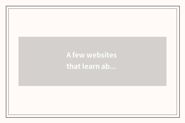 A few websites that learn about medicine to offer?