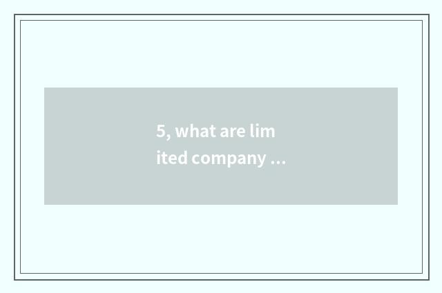 5, what are limited company of 3 fast science and technology?