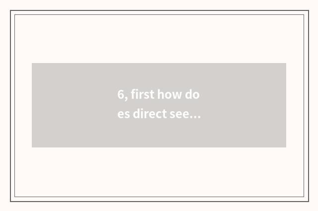 6, first how does direct seeding sow finance and economics?