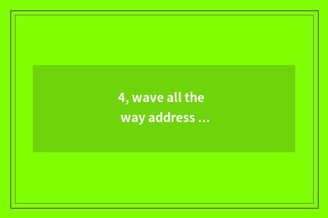 4, wave all the way address of sweet noodle shop?