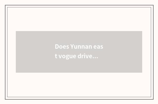 Does Yunnan east vogue drive school foreigner to need living proof?