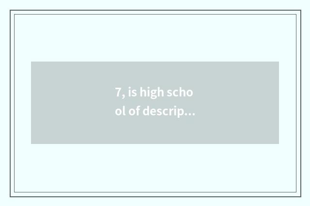 7, is high school of description of mental health state unripe?