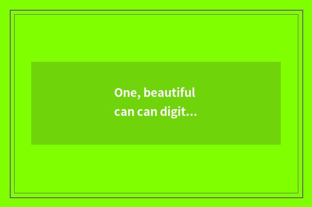 One, beautiful can can digital camera make even computer photograph resemble a h