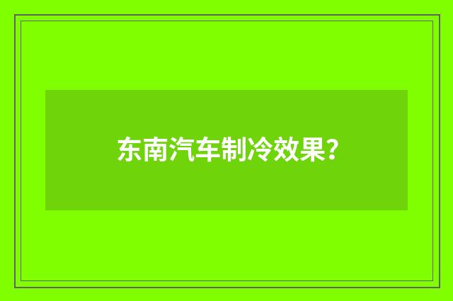 东南汽车制冷效果？