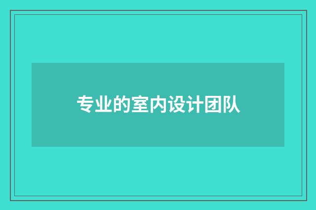 专业的室内设计团队