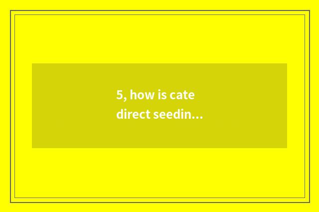 5, how is cate direct seeding done?