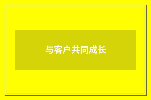 与客户共同成长