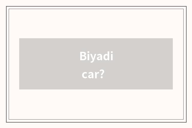 Biyadi car?