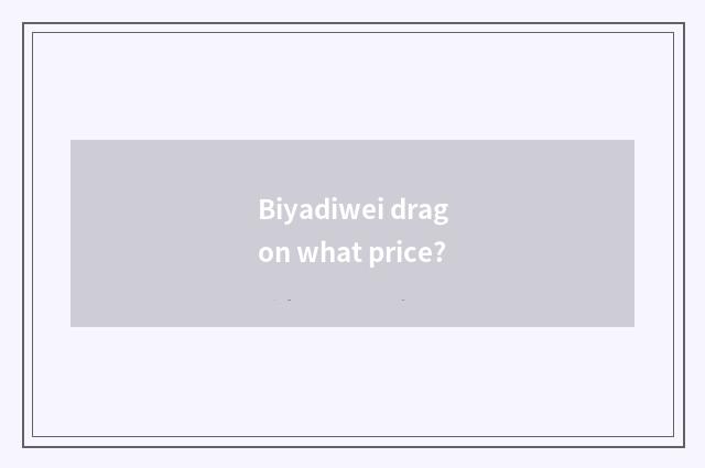 Biyadiwei dragon what price?