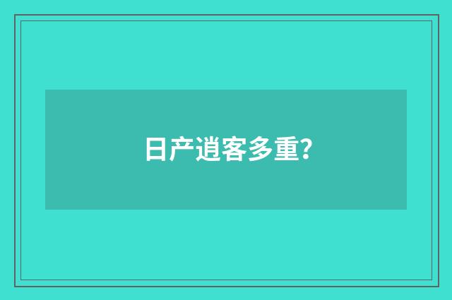 日产逍客多重?