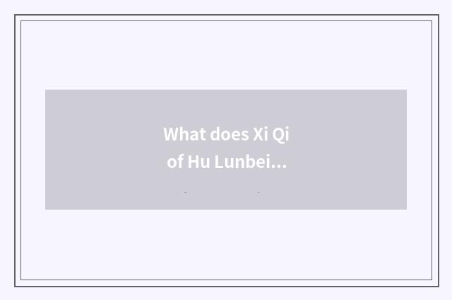 What does Xi Qi of Hu Lunbei Er have?