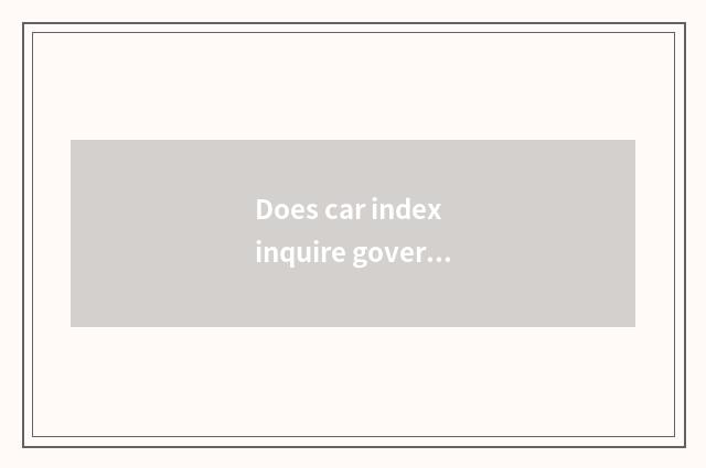 Does car index inquire government-owned net?
