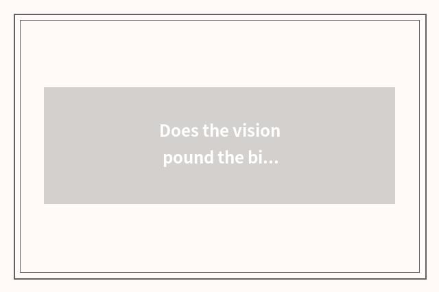 Does the vision pound the biggest visual message mark?