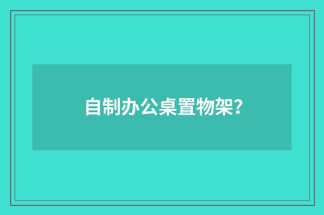 自制办公桌置物架?