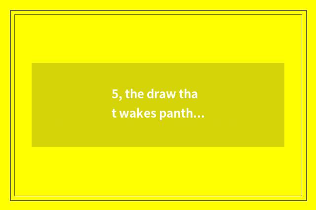 5, the draw that wakes panther up this story?