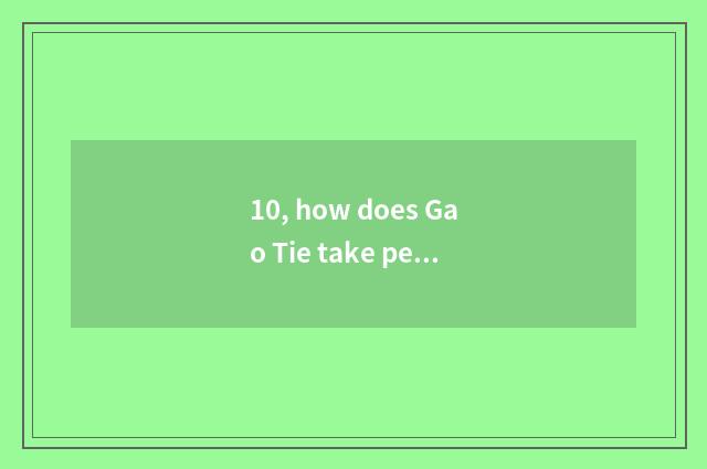 10, how does Gao Tie take pet to consign?