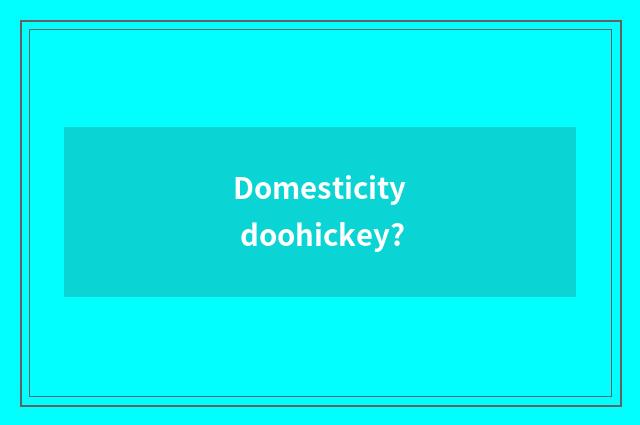 Domesticity doohickey?