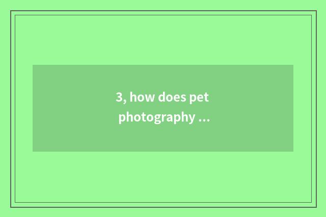 3, how does pet photography accept the order?