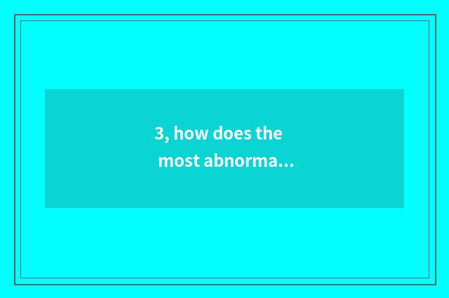3, how does the most abnormal allergy on the world have allergy?