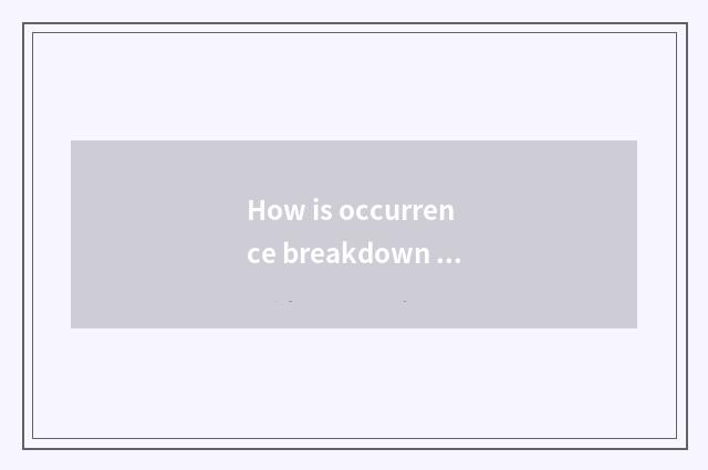 How is occurrence breakdown of car power takeoff maintained?