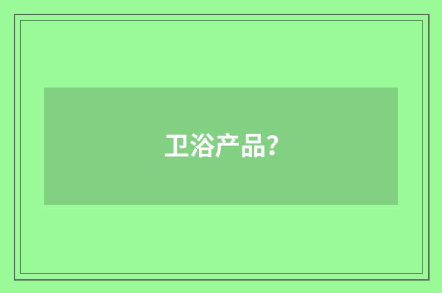 卫浴产品？