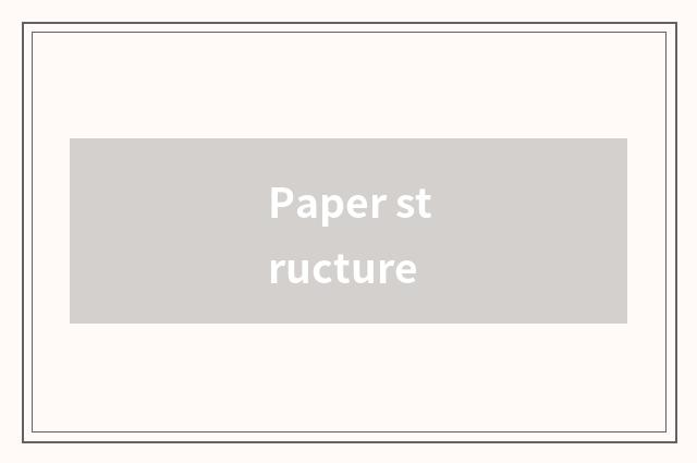 Paper structure