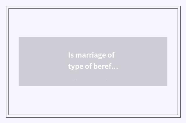 Is marriage of type of bereft of one's spouse vidual type Yo article table?