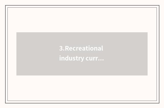 3.Recreational industry current situation