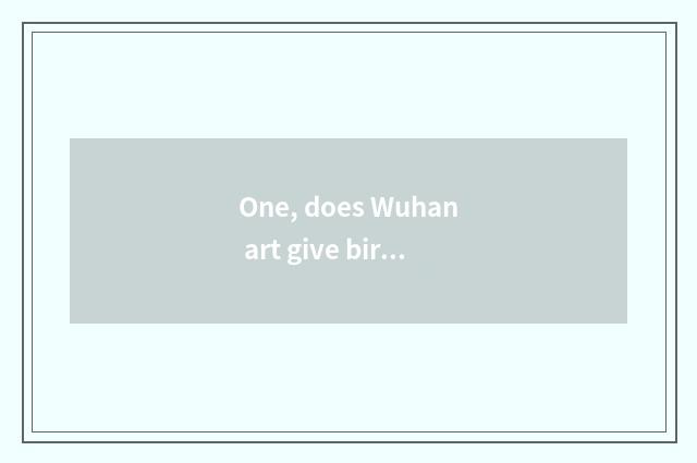 One, does Wuhan art give birth to literacy class which are good?