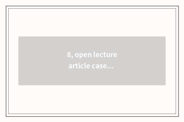 8, open lecture article case about dancing school?