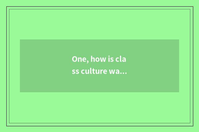 One, how is class culture wall decorated already simple beautiful?