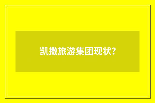 凯撒旅游集团现状?