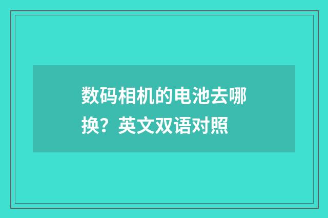 数码相机的电池去哪换?英文双语对照