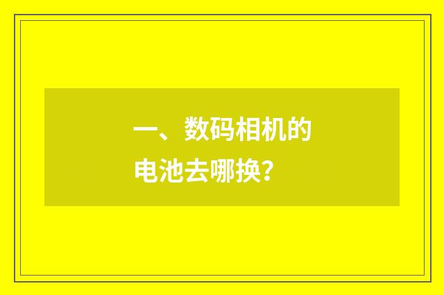 一、数码相机的电池去哪换?
