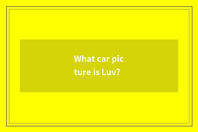 What car picture is Luv?