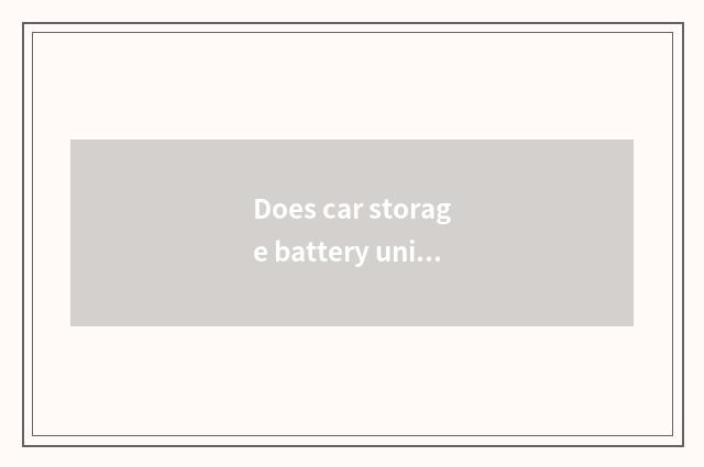 Does car storage battery unite retail price?