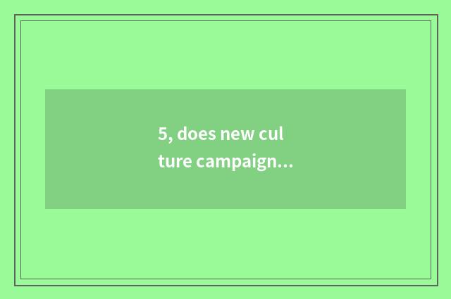 5, does new culture campaign basically represent a person?