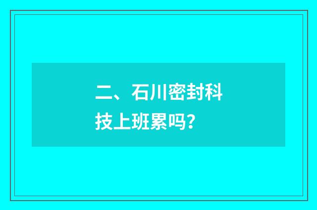 二、石川密封科技上班累吗?