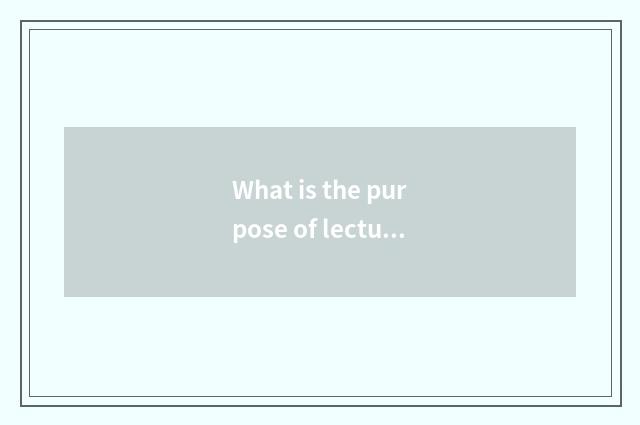 What is the purpose of lecture of healthy education knowledge?